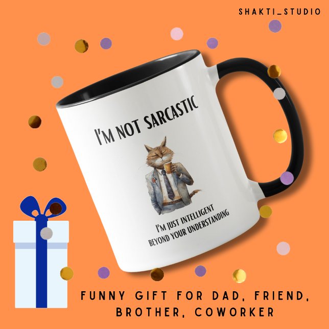Taza Cumpleaños de amigo divertido sarcástico gato corp (Subido por el creador)