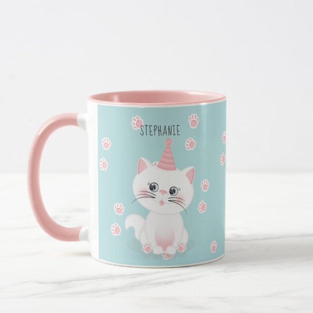 Taza Cumpleaños de Cat Purr-fect (Izquierda)