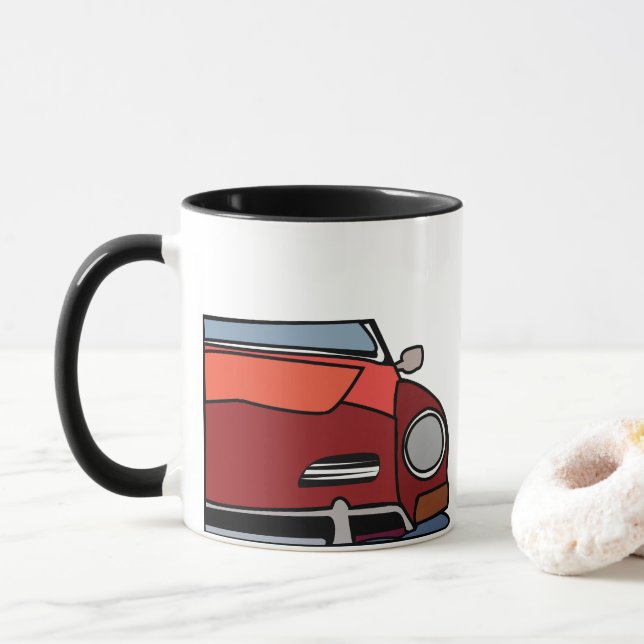 Taza Cumpleaños de Coche Antiguo (Con donut)