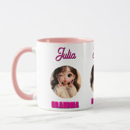 Taza Cumpleaños de la abuela, regalo de Dady de cara de