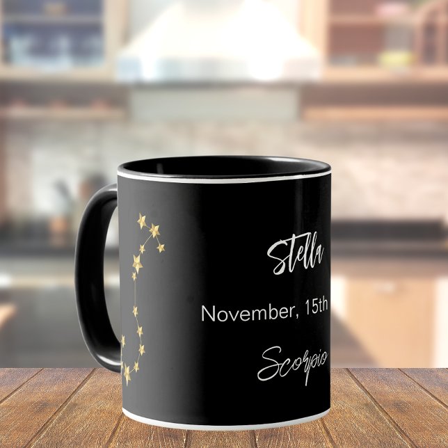 Taza Cumpleaños de la constelación de la estrella del E (Subido por el creador)