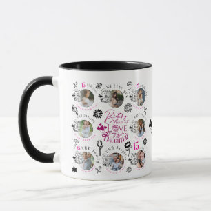 Taza Cumpleaños de la hija Tipografía de collage de fot