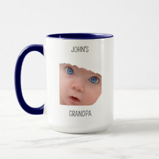 Taza Cumpleaños del abuelo, regalo de Daddy con cara de