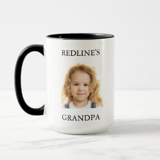 Taza Cumpleaños del abuelo, regalo de papá con cara de