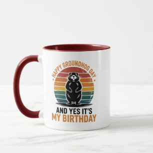Taza Cumpleaños del Día de la Marmota   Cumpleaños de M