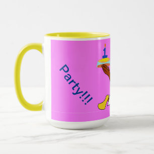 Taza Cumpleaños del Pato Chef Rosa