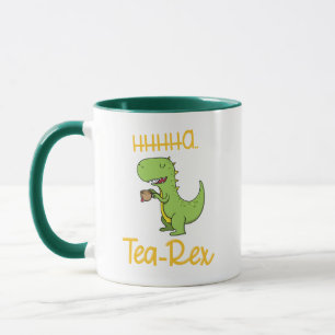 Taza Cumpleaños divertido del Tyrannosaurus Rex del té