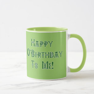 Taza Cumpleaños feliz del día del St Patricks a mí