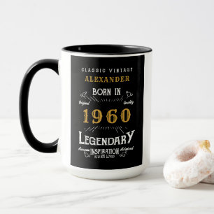 Taza Cumpleaños Personalizado 1960 Añadir Nombre Legend
