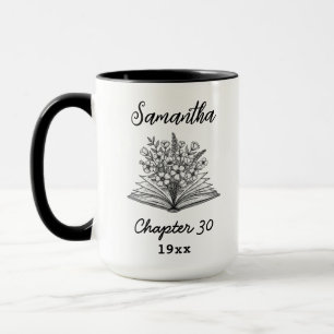 Taza Cumpleaños Personalizado de 30 Años con Nombre - C