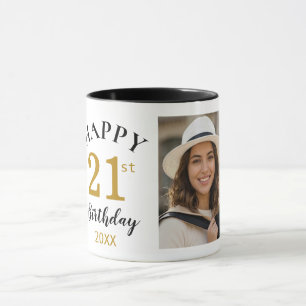 Taza Cumpleaños Personalizado Feliz 21 5 Collage de Fot