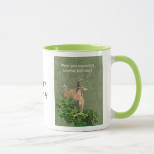 Taza Cumpleaños Whitetail Deer Buck & Doe