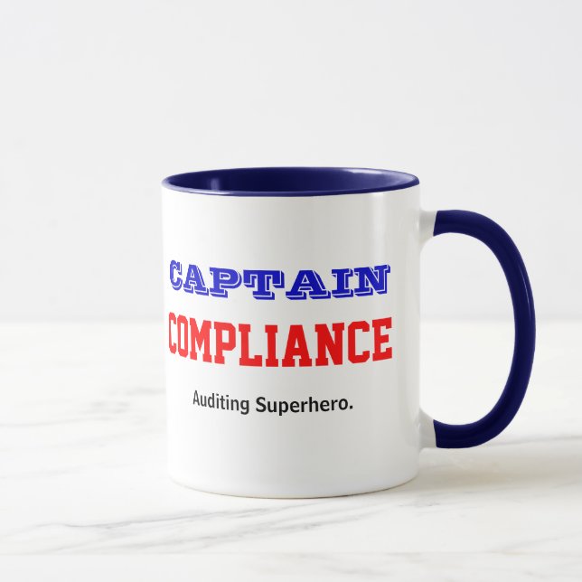 Taza Cumplimiento del capitán | Auditor superhéroe (Derecha)