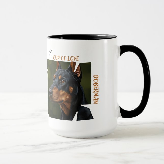 Taza Cup of Love Dog Lover 15 oz Coffee Mug Gift Ideas (Derecha)