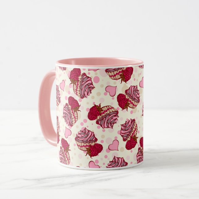 Taza Cupcakes de frambuesa (Anverso izquierdo)
