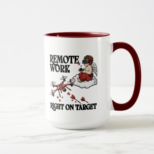 Taza Cupid Remote Work, Valentine’s Day (Derecha)