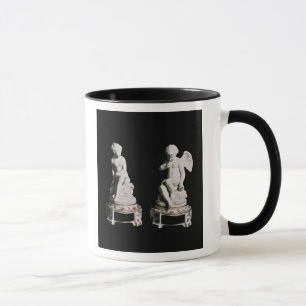 Taza Cupid y psique, grupo de Sevres, 1758