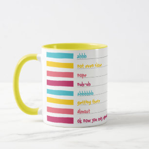 Taza Cuppa Divertido Colorful Striped Candy Shushes!