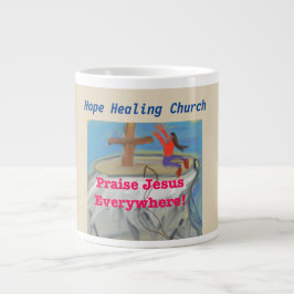 Taza curativa de la taza de café de Jesús de la