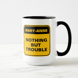Taza Curiosa señal de camino amarilla sólo problemas