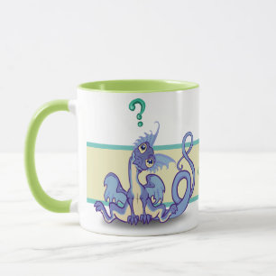 Taza ¡Curioso dragón de lilo~ Cuestionar todo!
