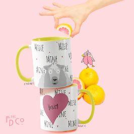 Taza Curioso Ewe "Mine" Sheep Love Pun