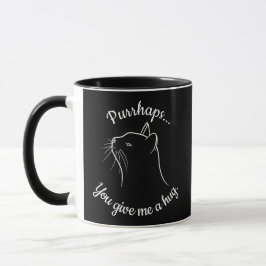 Taza Curioso gato gracioso blanco negro