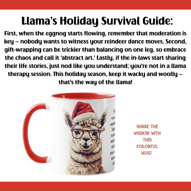 Taza Curiosos consejos de supervivencia navideña de una (Subido por el creador)