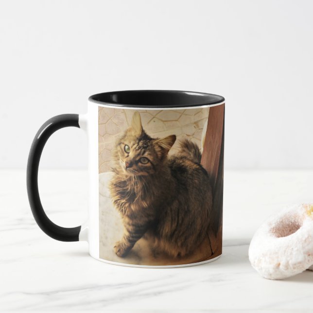 Taza Curious Kitty (Con donut)