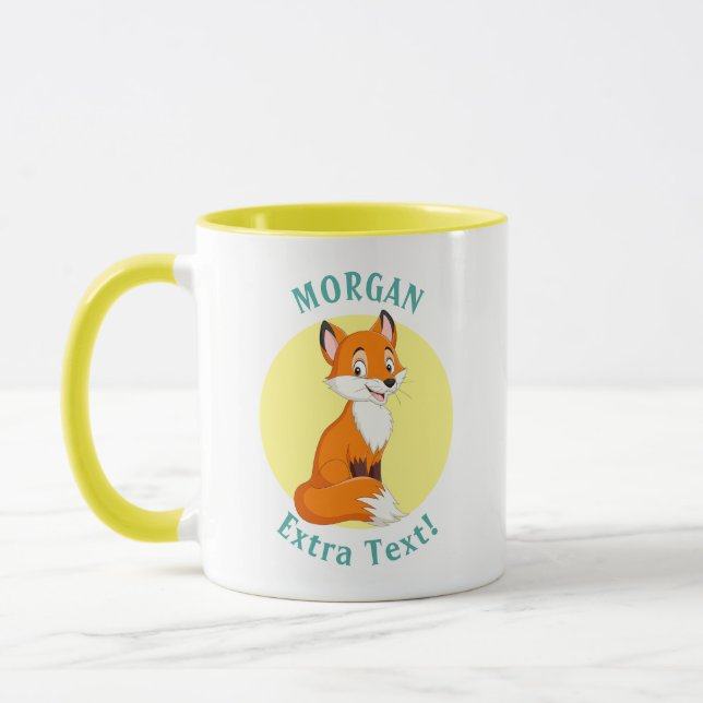 Taza Curte Fox, Personaliza Nombre y Mensaje (Izquierda)