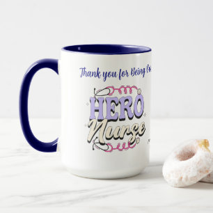 Taza Curte Gratitude Nurse Blues Typography PERSONALIZA