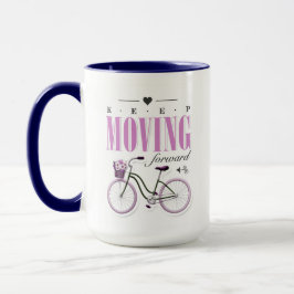 Taza Curte Motivational Keep Moving Avance con la bicic