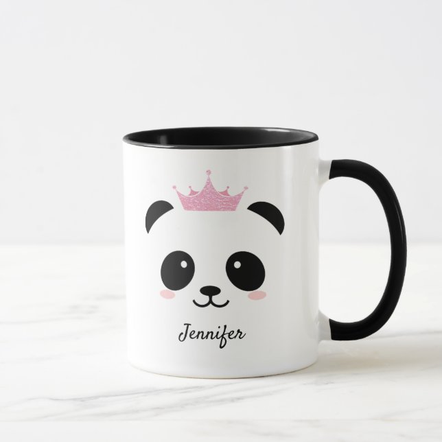 Taza Curte panda princesa personalizada  (Derecha)