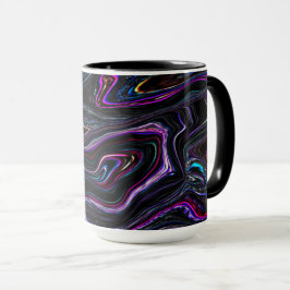 Taza Curvas irregulares con color sofocado por la oscur