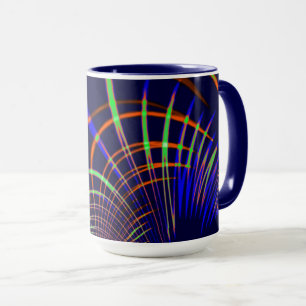 Taza Curvas puntiagudas desde el coral hasta el verde l
