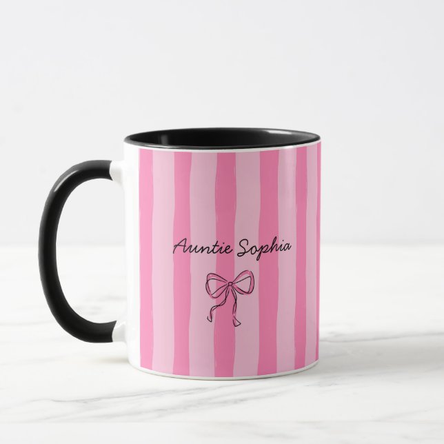 Taza Custom Auntie Pregnancy Announcement (Izquierda)