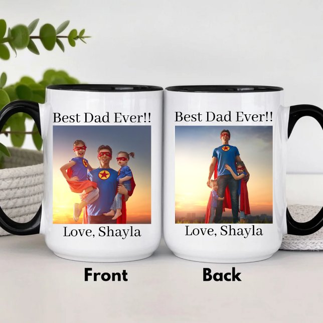 Taza Custom Best Dad Ever Superhero Father's Day  (Subido por el creador)