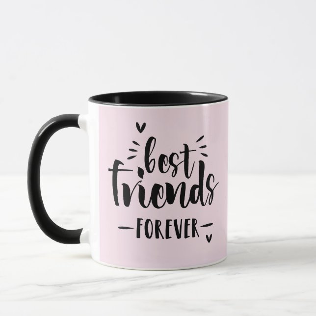 Taza Custom BFF Name Two-Tone Best Friends 2 Photo Gift (Izquierda)
