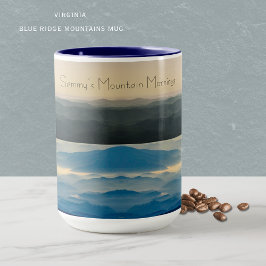 Taza Custom Blue Ridge Mountains Virginia Mug