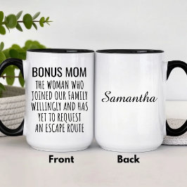 Taza Custom Bonus Mom Definition Funny Stepmother Gift 