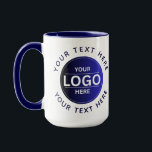 Taza Custom Business Brand Logo<br><div class="desc">Custom Business Brand Logo Mug
Easily and quickly personalize with your company logo and branding,  and your client's name,  creating the perfect connection. Promotional material for gifts and events. Take your business to the next level!</div>