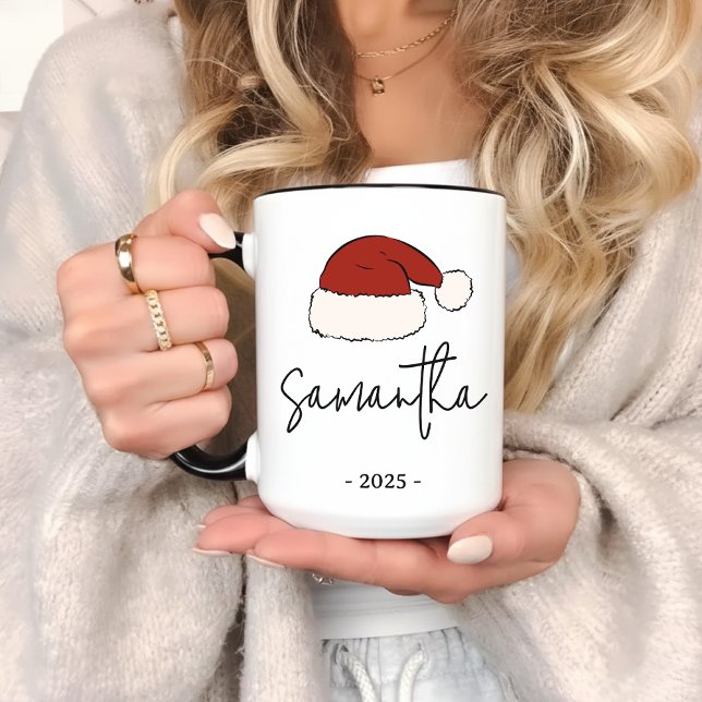 Taza Custom Christmas Mug for Friends or Coworkers (personalized christmas gift, santa claus mug, family christmas mug, bulk christmas mug for coworkers)