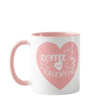 Custom Coffee Lover Pink Heart Arrow Valentine