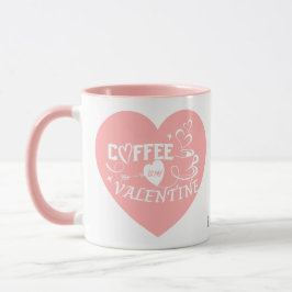Taza Custom Coffee Lover Pink Heart Arrow Valentine