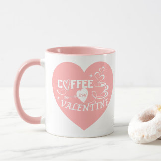 Taza Custom Coffee Lover Pink Heart Arrow Valentine