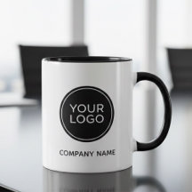Custom Company Logo Mug | Minimalist Business 