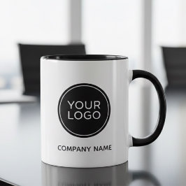 Taza Custom Company Logo Mug | Minimalist Business 