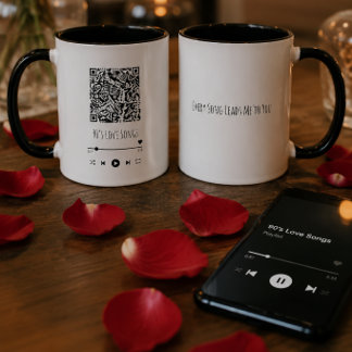 Taza Custom Couple's QR Playlist Mug