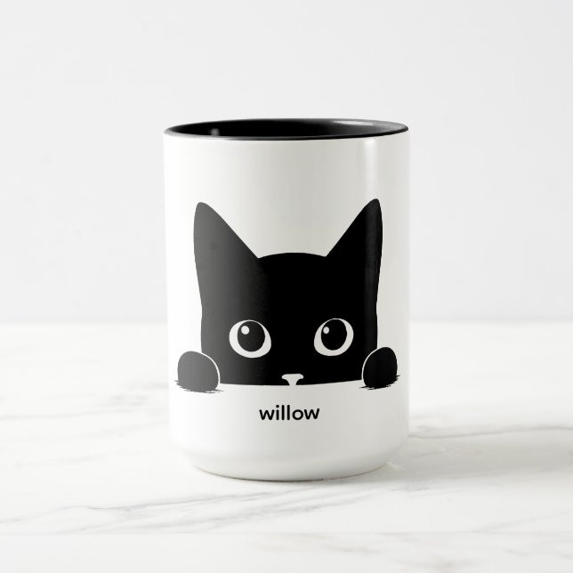 Taza Custom Cute Cat Pet Name (Centro)