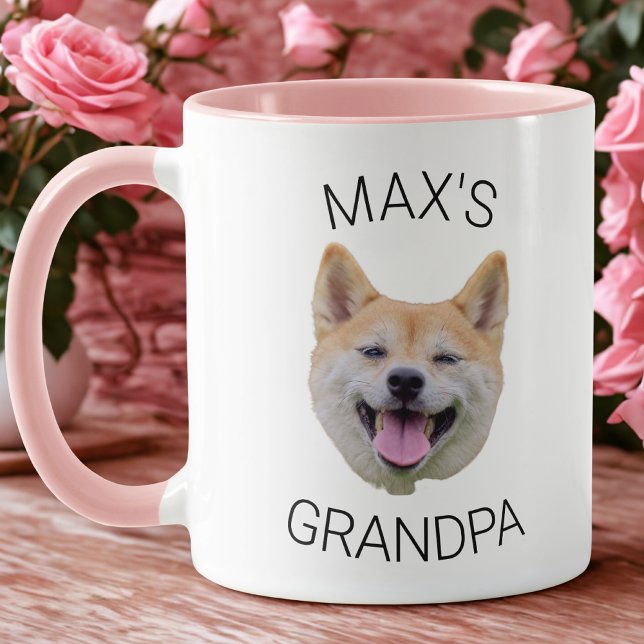 Taza Custom Dog Face Coffee Mug, Grandpa Gift (Subido por el creador)